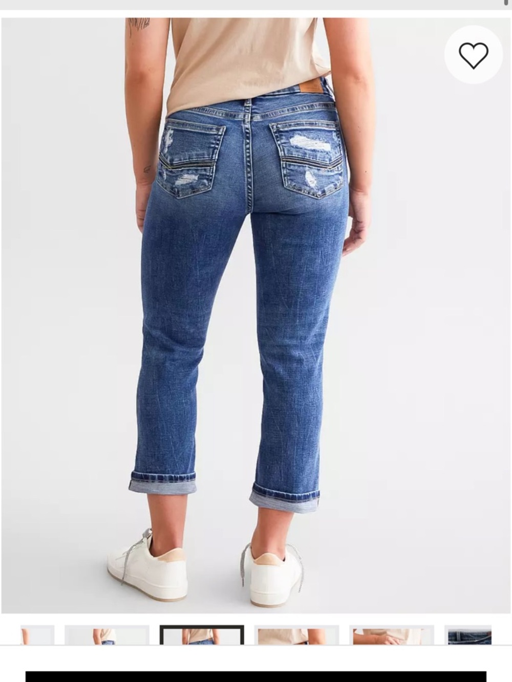 BKE Gabby Cuffed Stretch Capri Jeans - Picture 8 of 9